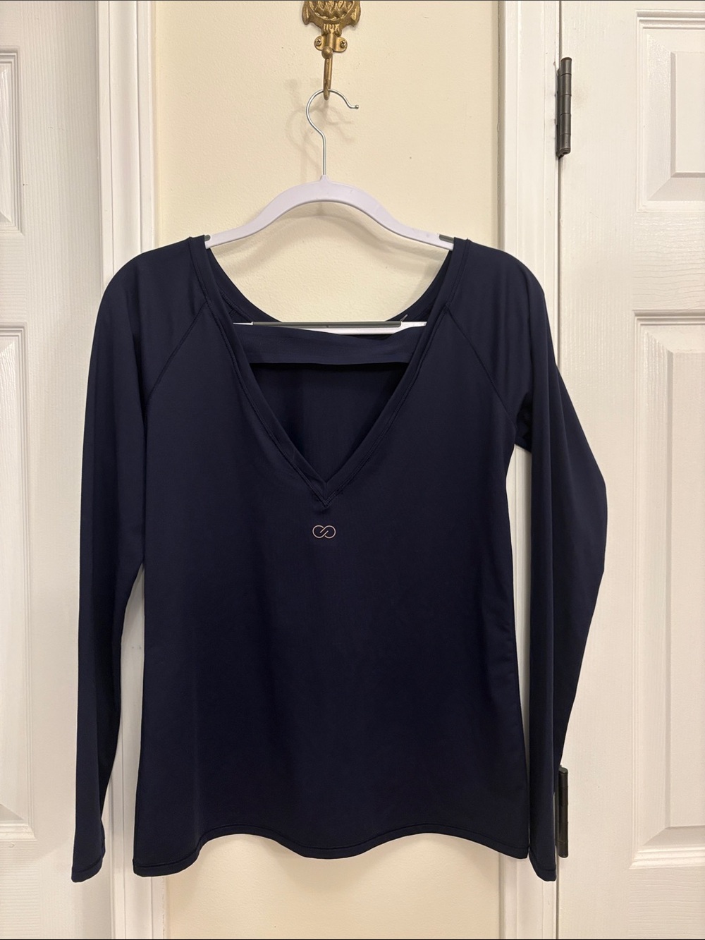 Calia Women's Long-Sleeve Scoop Neck Top - Navy